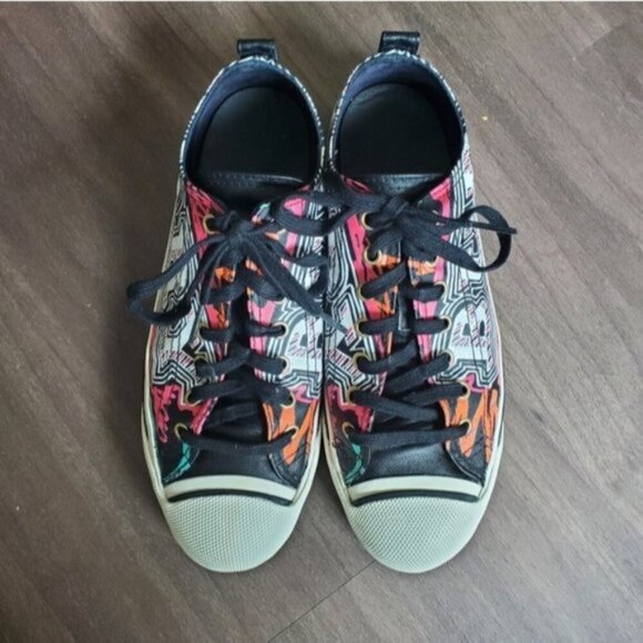 Burberry Kingly Colourful Low Top Sneakers Size 9 - Picture 1 of 16